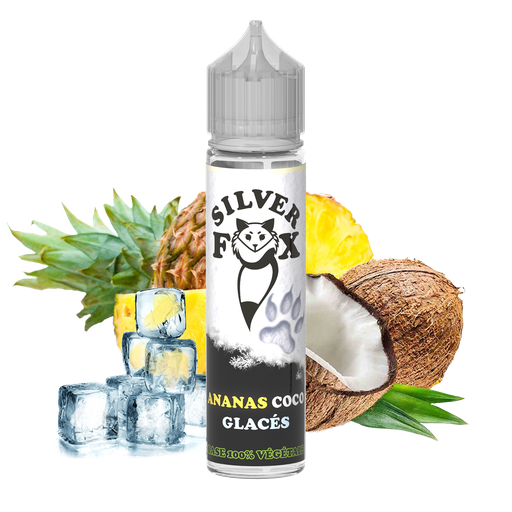 E-Liquide Ananas Coco Silver Fox 50 ml " short fil" 75 ml