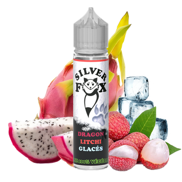 ❄️E-Liquide Dragon Litchi Glacés - Silver Fox 50 ml shortfil 70 ml