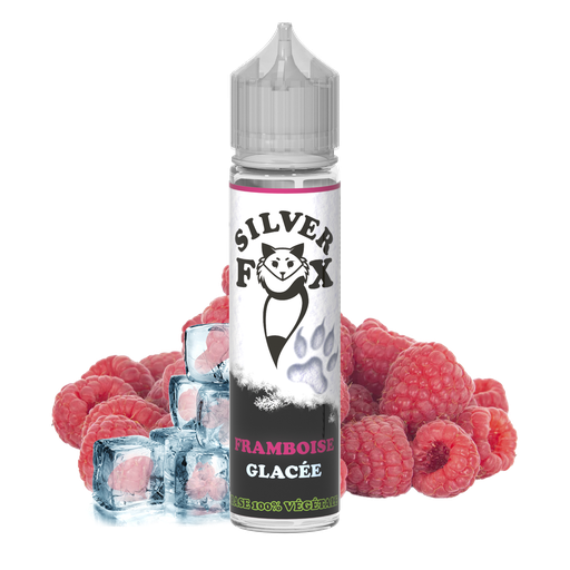 E-Liquide Framboise Glacée Silver fox 50 ml " shortfil " 75 ml