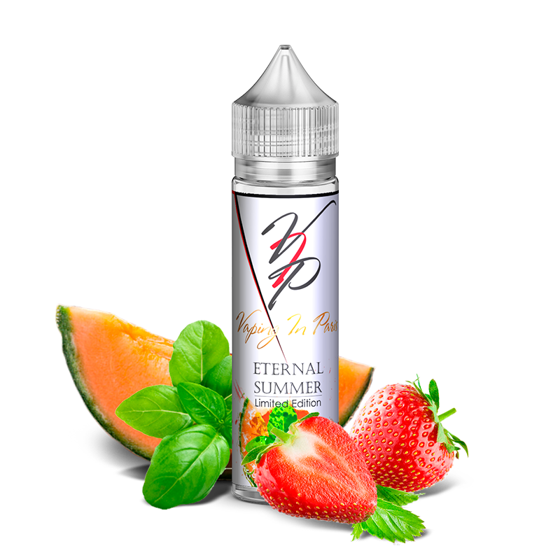 🍓🍈 E-liquide Fraise Melon Basilic - Vaping in Paris 50 ml. 100% végétal.