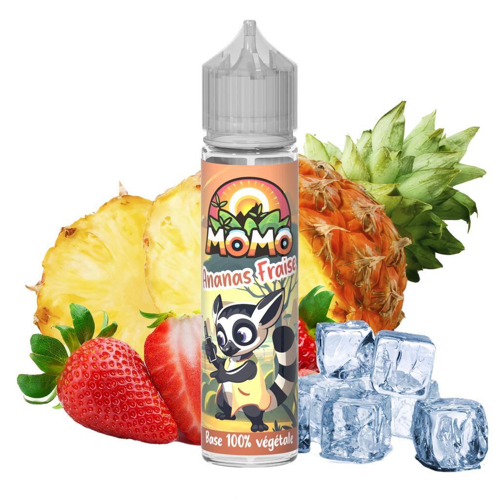 🍍🍓❄️E-Liquide Momo Ananas Fraise - Végétol - 50 ml shortfil 70 ml