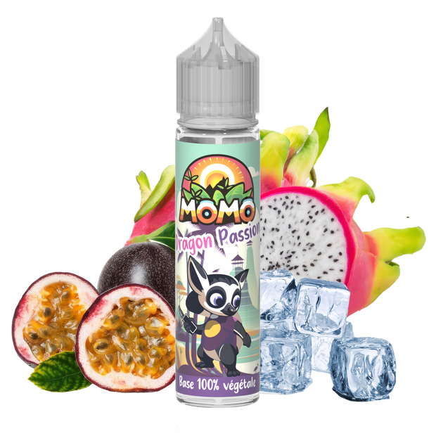🐉🥭 E-Liquide Dragon Passion - Momo  Végétol 50 ml.
