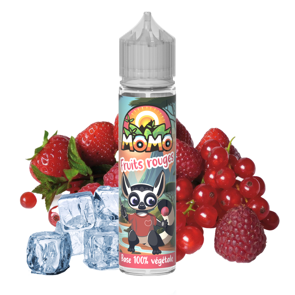🍓🍒 ❄️E-Liquide  Fruit Rouges Glacé - Momo  50 ml.: 100% végétale