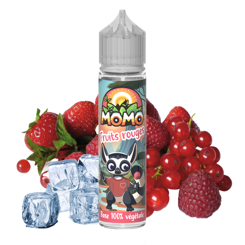 🍓🍒 ❄️E-Liquide  Fruit Rouges Glacé - Momo  50 ml.: 100% végétale