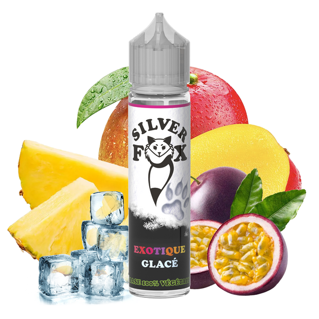 🥭🍓❄️E-liquide Exotique Glacée - Silver Fox 50 ml 100% végétale.
