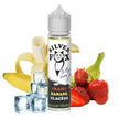 E-LIQUIDE FRAISE, BANANE GLACÉES - SILVER FOX 100 % VÉGÉTALE 50 ML.