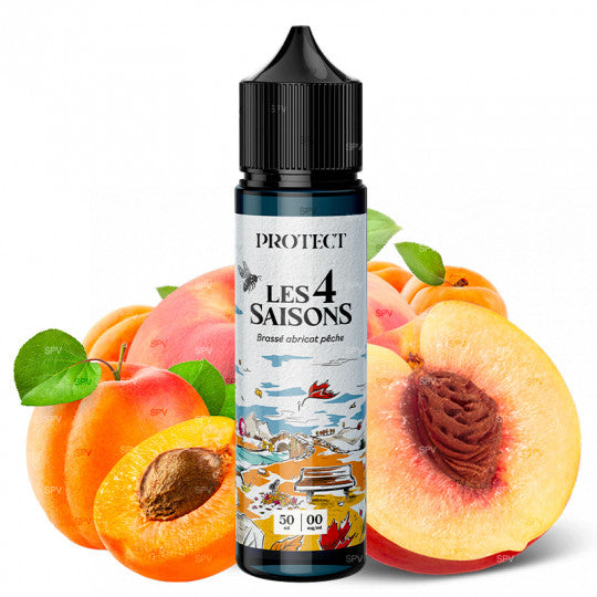 E-liquide Brassé Abricot Pêche - Automne - Les 4 Saisons by Protect | 50ml in 75ml