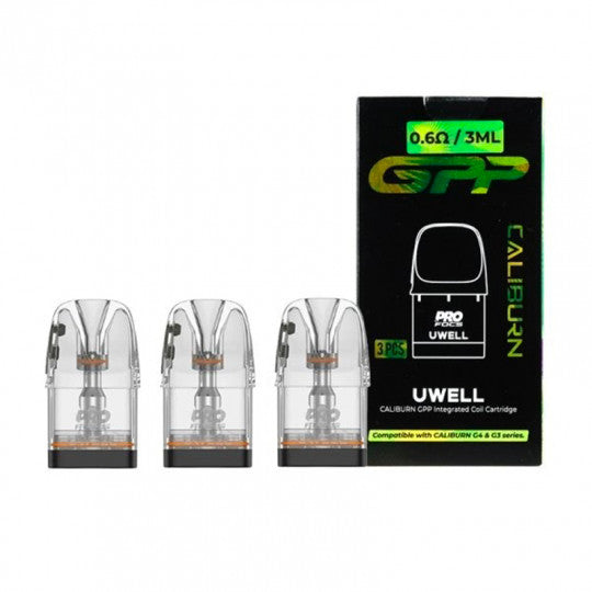 Cartouches Caliburn GPP G3/G4 – Uwell |( 0,6 Ohm ) Pack x3