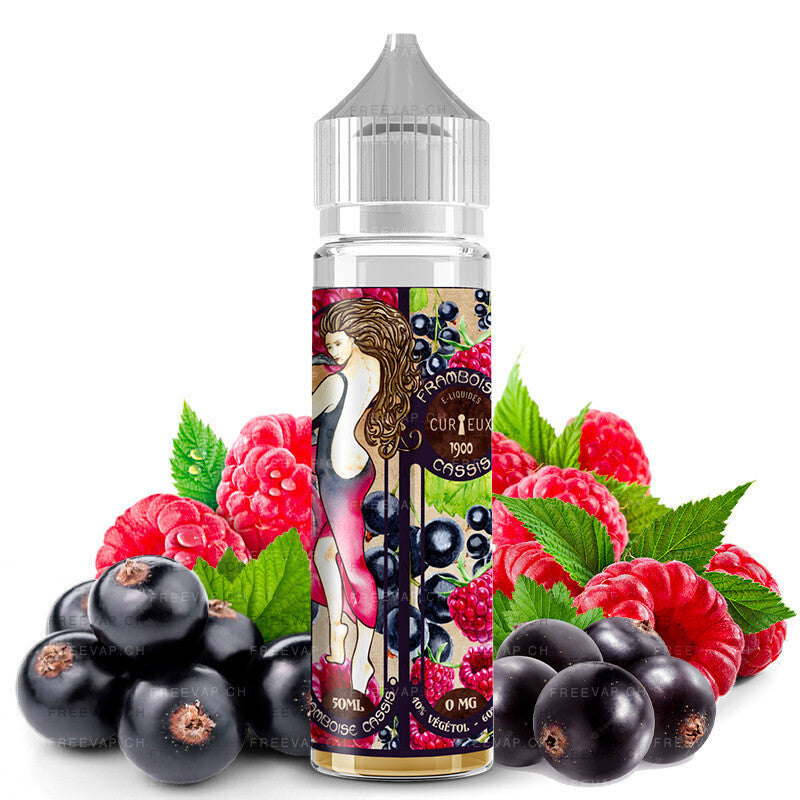 E-liquide  Framboise Cassis - Curieux Végétol 50 ml.