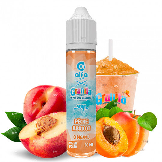 🍑 E-liquide Pêche Abricot Soft – Granita X Alfaliquid | 50 ml (70 ml)