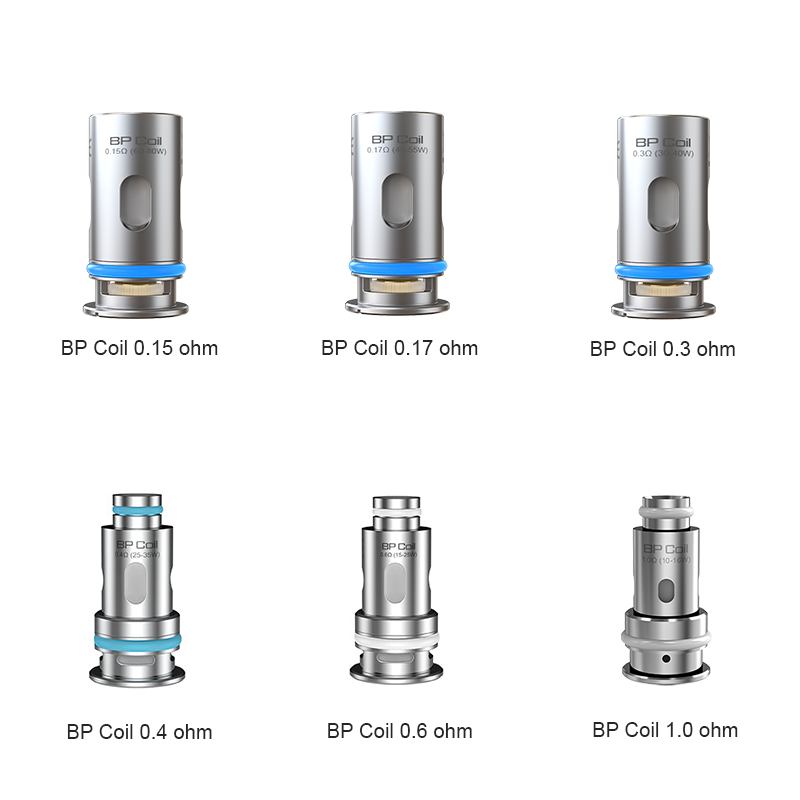 Résistances BP coils - Aspire / Pack x5 ( 0,17 Ohm )